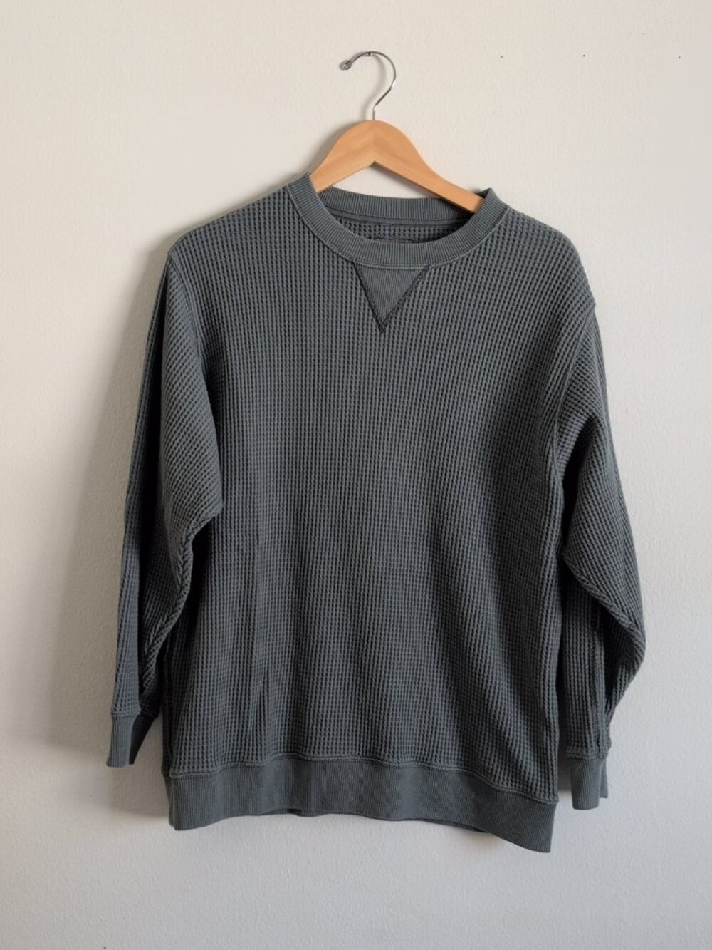 Aerie Big Chill Textured Crew Sweatshirt